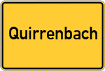 Place name sign Quirrenbach