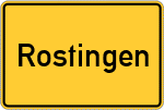 Place name sign Rostingen
