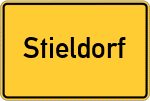 Place name sign Stieldorf