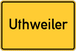 Place name sign Uthweiler