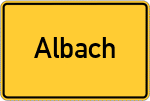 Place name sign Albach