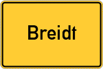 Place name sign Breidt