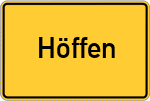 Place name sign Höffen