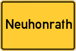 Place name sign Neuhonrath
