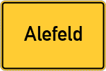 Place name sign Alefeld