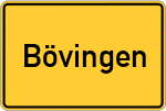 Place name sign Bövingen