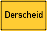 Place name sign Derscheid