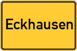 Place name sign Eckhausen