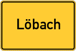 Place name sign Löbach