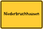 Place name sign Niederbruchhausen