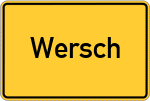 Place name sign Wersch