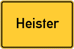 Place name sign Heister