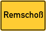Place name sign Remschoß, Siegkreis