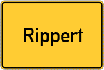 Place name sign Rippert
