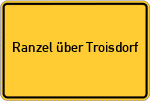 Place name sign Ranzel über Troisdorf
