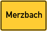 Place name sign Merzbach, Rheinland