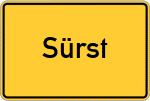 Place name sign Sürst