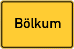 Place name sign Bölkum