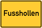 Place name sign Fusshollen, Siegkreis