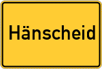 Place name sign Hänscheid
