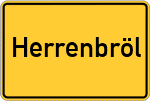 Place name sign Herrenbröl