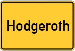 Place name sign Hodgeroth
