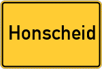 Place name sign Honscheid, Siegkreis