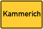 Place name sign Kammerich, Bröltal