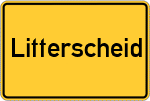 Place name sign Litterscheid, Siegkreis