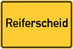 Place name sign Reiferscheid