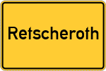 Place name sign Retscheroth