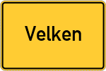Place name sign Velken