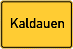 Place name sign Kaldauen
