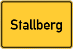 Place name sign Stallberg