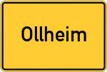 Place name sign Ollheim