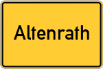 Place name sign Altenrath