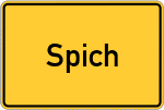 Place name sign Spich, Siegkreis