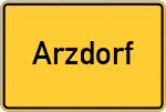 Place name sign Arzdorf