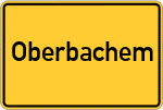 Place name sign Oberbachem