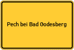 Place name sign Pech bei Bad Godesberg