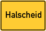Place name sign Halscheid