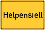 Place name sign Helpenstell, Siegkreis