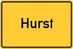 Place name sign Hurst, Siegkreis