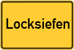 Place name sign Locksiefen