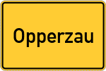 Place name sign Opperzau