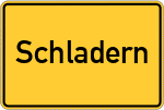 Place name sign Schladern, Sieg