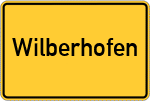 Place name sign Wilberhofen, Sieg