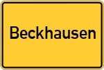 Place name sign Beckhausen