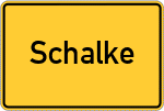 Place name sign Schalke