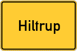 Place name sign Hiltrup